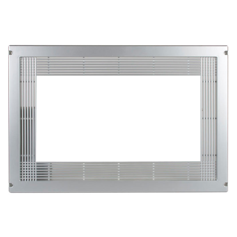 Marco para microondas universal 60x40 cm acabado efecto acero inoxidable con rejilla de ventilación