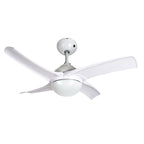 Ventilador de techo Habitex VTR-3500 blanco con 4 aspas y plafón de luz central