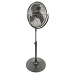 Ventilador de pie metálico negro Habitex CM120P con base redonda y altura ajustable