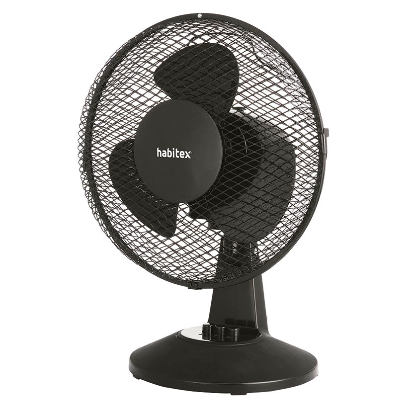 Ventilador de sobremesa Habitex S-23 color negro con 2 velocidades y 25W de potencia