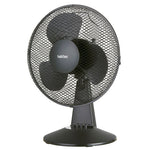 Ventilador de mesa Habitex S30 negro con 3 velocidades y diseño compacto para escritorio.