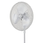 Primer plano del cabezal de 44cm y rejilla de seguridad del ventilador Habitex