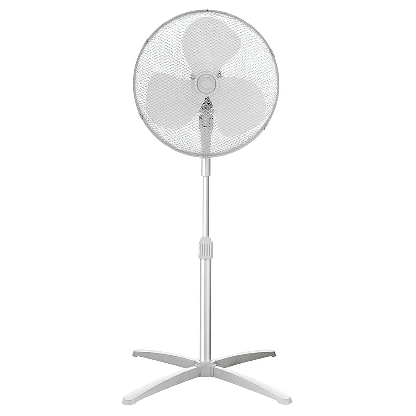 Ventilador de pie Habitex VP40 blanco con base en cruz y altura ajustable