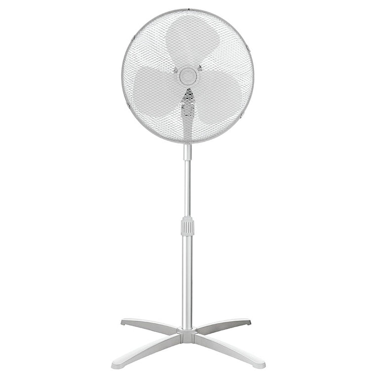 Ventilador de pie Habitex VP40 blanco con base en cruz y altura ajustable