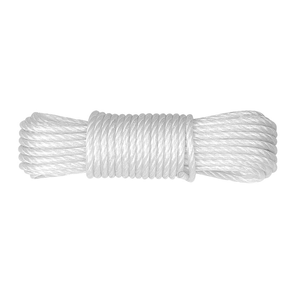 Madeja de cuerda de plástico forrado blanco EHS para tendedero y hogar.