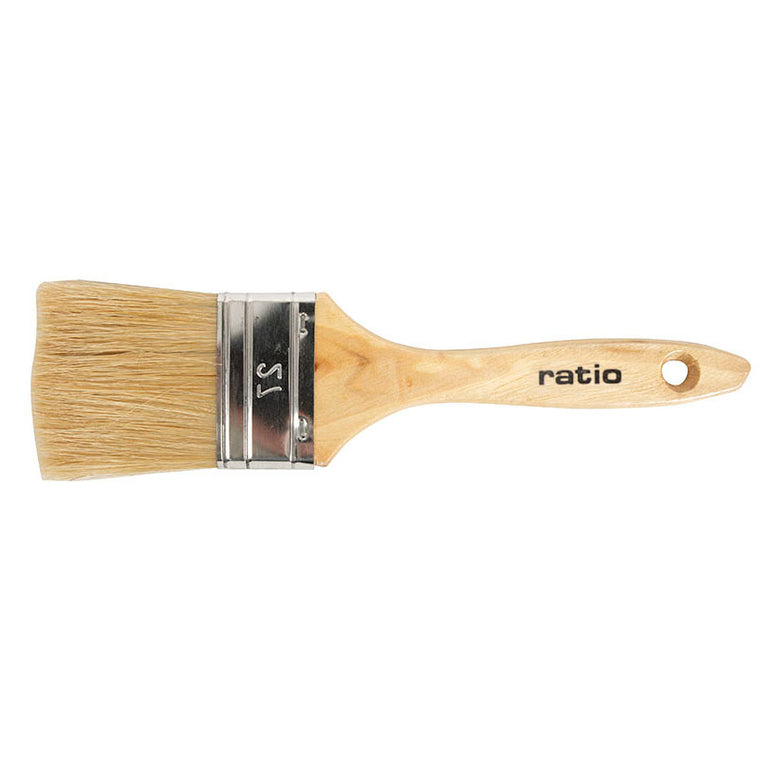 Paletina standard RATIO Nº 15 con virola metálica y cerda mixta de alta resistencia.