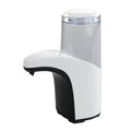 Dosificador de jabón automático WENKO Butler en color blanco y negro con depósito transparente de 300ml.