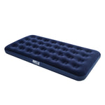 Cama de aire individual Pavillo con estructura Coil Beam resistente y acabado suave color azul marino.