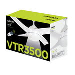 Embalaje original del ventilador de techo Habitex VTR-3500 con especificaciones