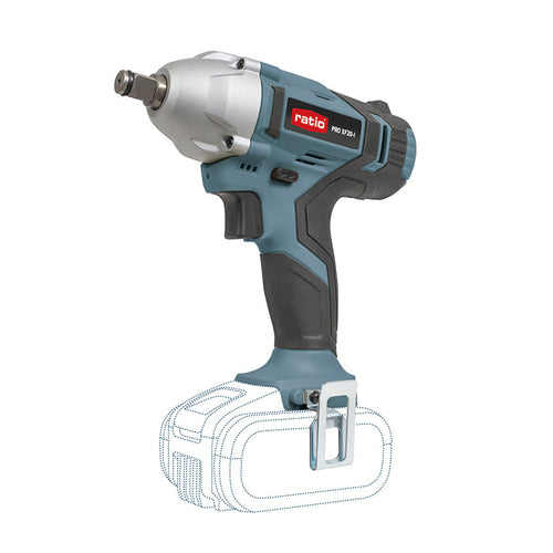 Atornillador de impacto a batería RATIO PRO XF20-I 20V con empuñadura ergonómica y conexión de 1/2 pulgada.