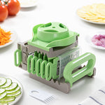 Mandolina plegable InnovaGoods compacta con accesorios guardados y cepillo de limpieza