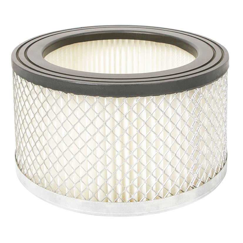 Filtro HEPA de recambio para aspirador de cenizas Habitex E556 con rejilla metálica protectora.