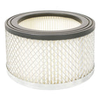 Filtro HEPA de recambio para aspirador de cenizas Habitex E556 con rejilla metálica protectora.