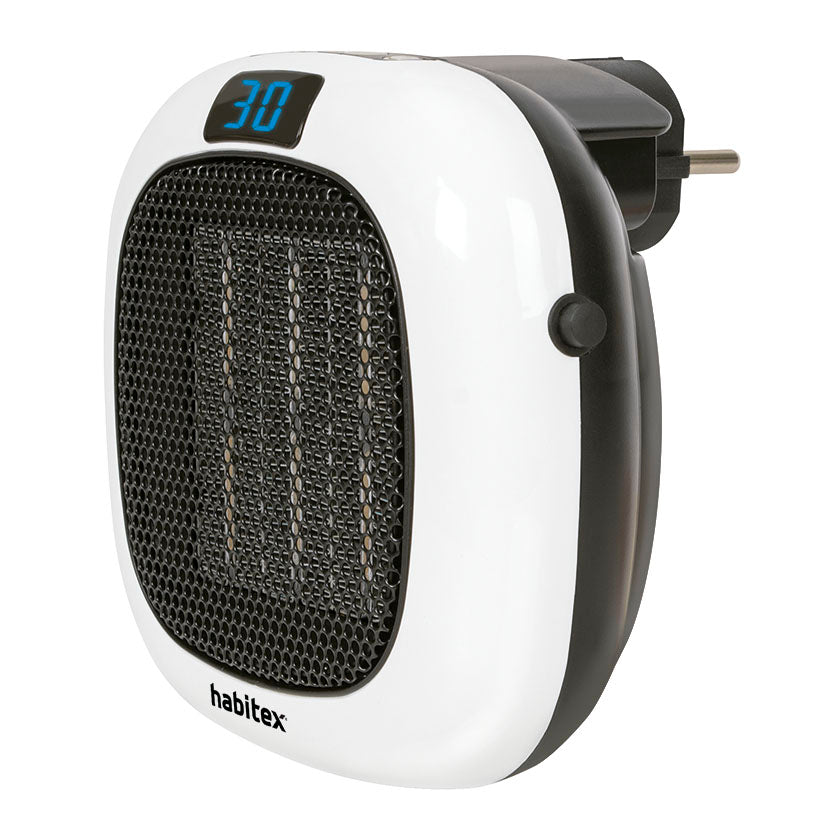 Minicalefactor Habitex blanco con enchufe giratorio de 90 grados para pared