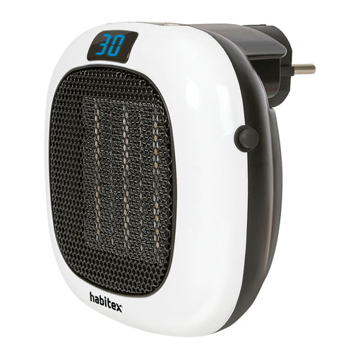Minicalefactor Habitex blanco con enchufe giratorio de 90 grados para pared