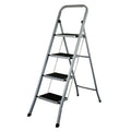 Escalera doméstica de acero HABITEX Ultra Slim de 4 peldaños color gris