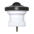Válvula de desagüe para fregadero Crearplast C-75 con cuerpo de polipropileno blanco y tornillo de acero inoxidable