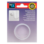 Blíster de tope de puerta Inofix 2098 con adhesivo extra fuerte para puertas pesadas y blindadas.