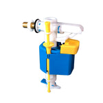 Grifo de carga para cisterna Tecnoagua T-468 con sistema de boya dual azul y amarilla y conexión de latón.