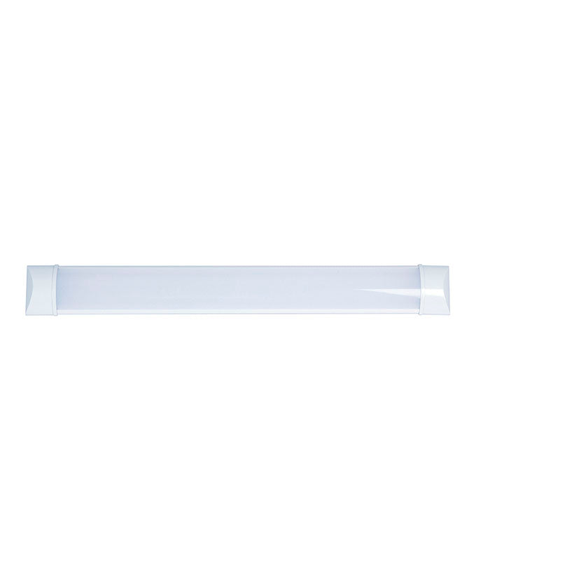 Detalle lateral de la lámpara lineal LED DUOLEC de superficie