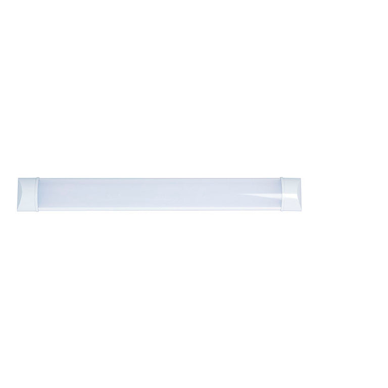 Detalle lateral de la lámpara lineal LED DUOLEC de superficie