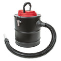 Aspirador de cenizas Habitex E556 negro con tapa roja, manguera flexible y boquilla metálica.