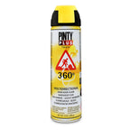 Spray marcador topográfico Pintyplus Tech amarillo fluorescente válvula 360 grados