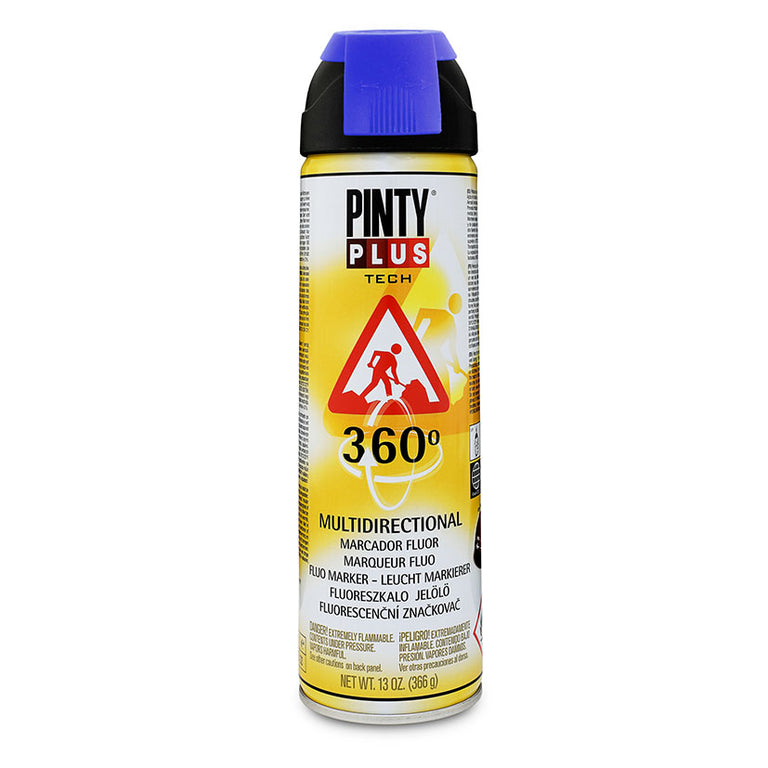 Pintura spray marcador azul fluorescente Pintyplus Tech multidireccional profesional