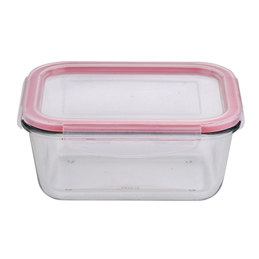 Táper rectangular de cristal transparente San Ignacio Toledo para horno y microondas
