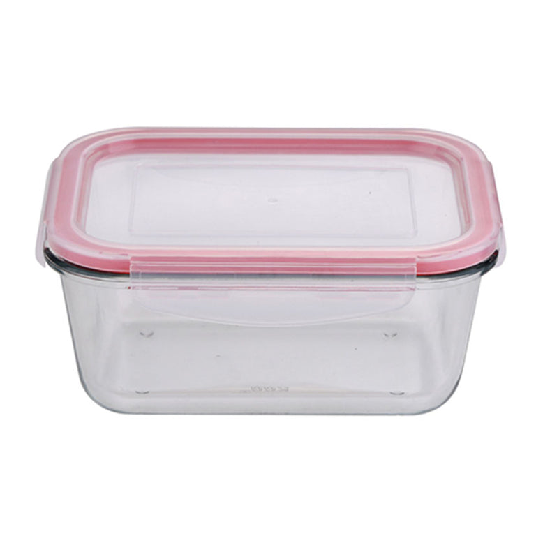 Táper rectangular de cristal transparente San Ignacio Toledo para horno y microondas