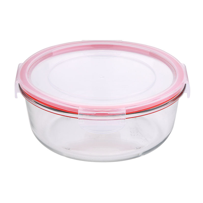 Recipiente redondo de vidrio borosilicato San Ignacio Toledo con junta de silicona hermética