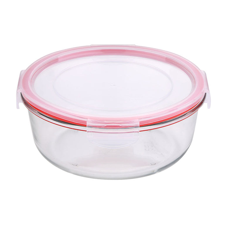 Recipiente redondo de vidrio borosilicato San Ignacio Toledo con junta de silicona hermética
