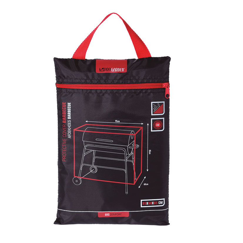 Funda para barbacoa cilíndrica ProGarden 95x60x85 cm impermeable color negro
