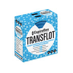 Caja de manguera Espiroflex Transflot con detalles de resistencia UV y flotabilidad para mantenimiento de piscinas.