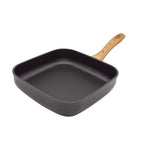 Sartén cuadrada Inoxibar Foret 24x24 cm con recubrimiento antiadherente negro y mango de madera