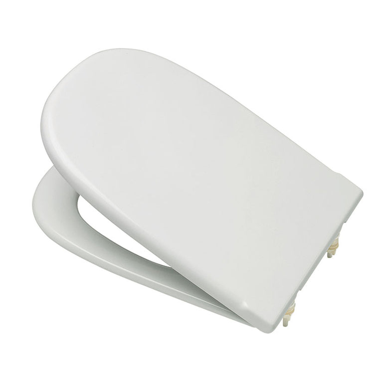 Tapa y asiento de inodoro Roca Dama Retro en color blanco con bisagras extraíbles