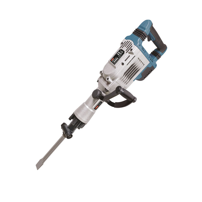 Martillo demoledor RATIO PRO XF65J de 1700W con cincel plano y doble sistema antivibración.
