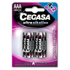 Pack de 6 pilas alcalinas CEGASA Ultra Alkaline AAA LR03 1.5V promoción 4 más 2 gratis