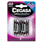 Pack de 6 pilas alcalinas CEGASA Ultra Alkaline AAA LR03 1.5V promoción 4 más 2 gratis