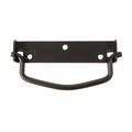 Tirador abatible negro epoxi para cajas y muebles con soporte de tres orificios.