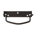 Tirador abatible negro epoxi para cajas y muebles con soporte de tres orificios.