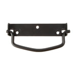 Tirador abatible negro epoxi para cajas y muebles con soporte de tres orificios.