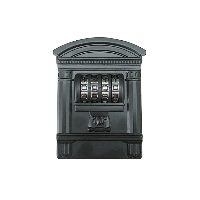 Caja guardallaves BTV Corinto 1 en acero negro con dial de combinación de cuatro dígitos frontal.