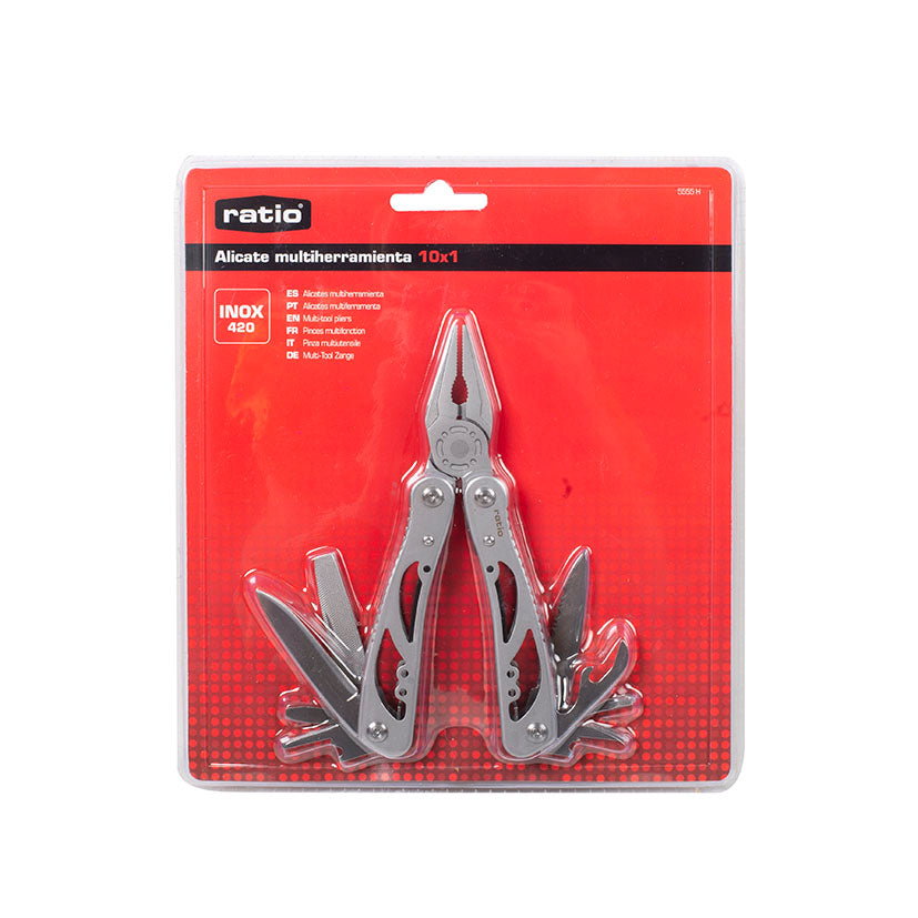 Presentación en blister del alicate multiherramienta RATIO MultiTool 10 en 1