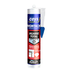 Cartucho de adhesivo de montaje CEYS Montack Xpress transparente 315g con boquilla aplicadora.