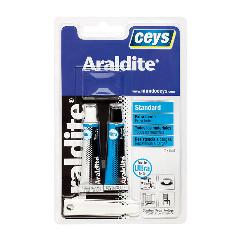 Adhesivo de alta resistencia Araldite Standard Ceys formato pequeño 2x5ml para precisión