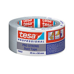 Cinta americana TESA Pro Strong plata 25m x 50mm con malla reforzada 27 mesh