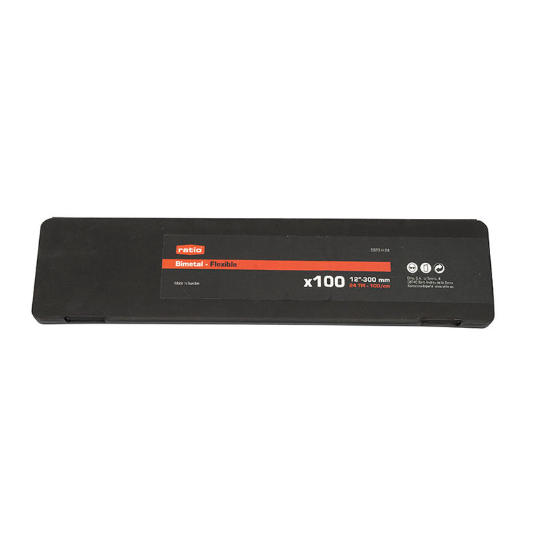 Estuche de almacenamiento profesional con 100 hojas de sierra bimetal RATIO