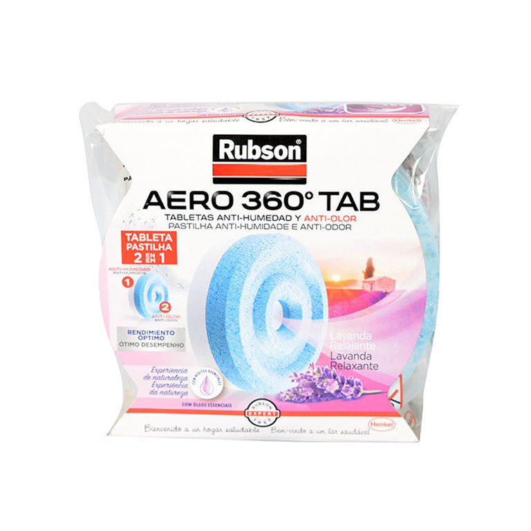 Recambio pastilla Rubson Aero 360 Tab 2 en 1 aroma Lavanda Relajante 450g
