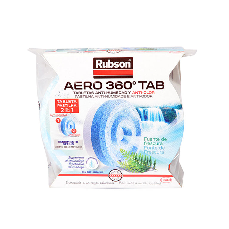 Pastilla recambio Rubson Aero 360 Tab 2 en 1 aroma Fuente de Frescura 450g
